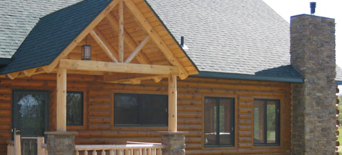 log home additions MN