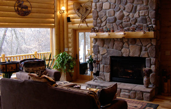 MN log home interior