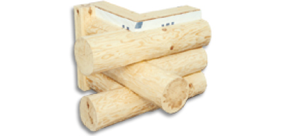 partial cope log corners