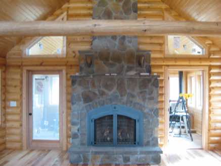 Can't beat the warmth of wood heat in a log home!