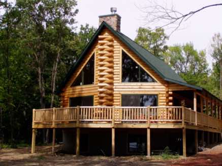 A full log cabin in the Mille Lacs lake area
