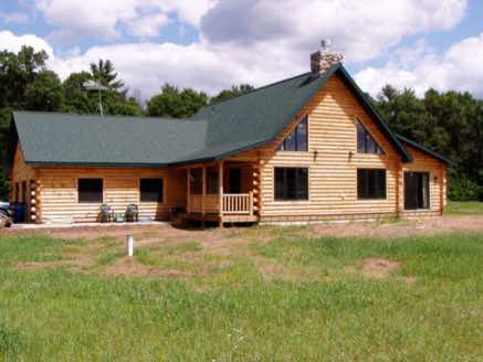 A custom full log home near North Branch, MN