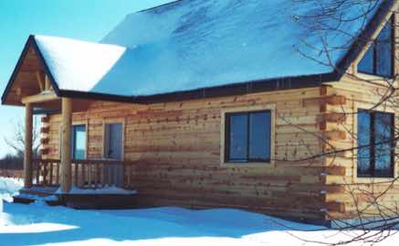 1300 sq. ft. log home in east central Minnesota. 